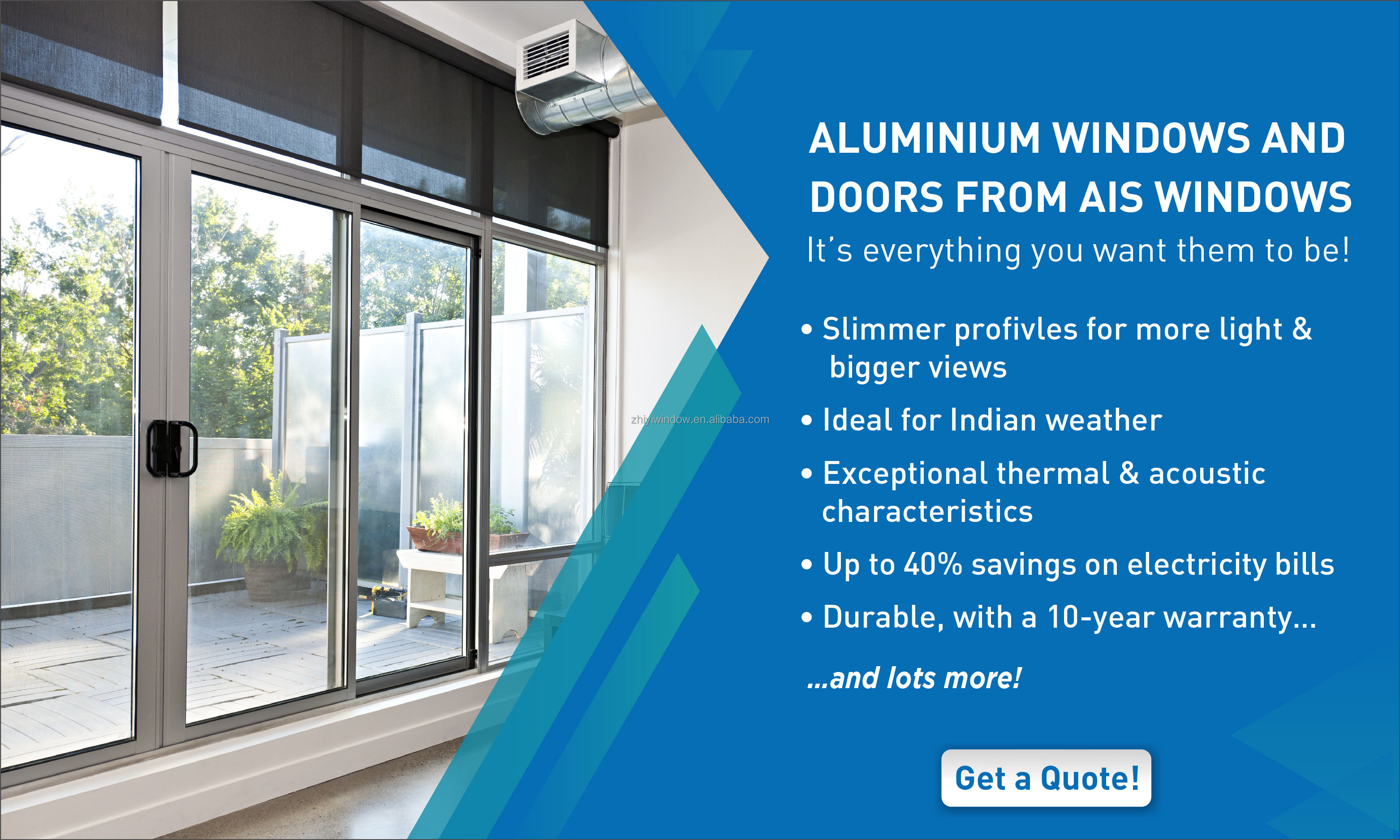 Wholesale European Triple Glazed Hurricane Impact Aluminum Casement Window
