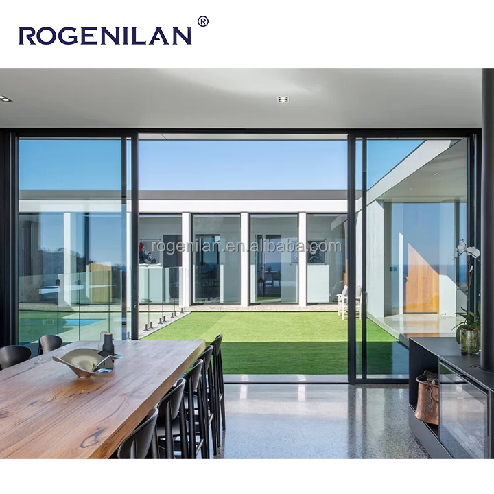 Heavy Duty Sliding Door Double Large Glass Outdoor Balcony Patio Heat Insulation Aluminium Alloy Sliding Door