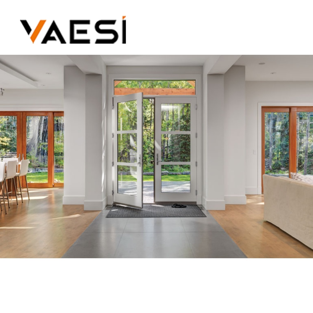 Modern Aluminum Alloy Glass Casement Door Durable for Wine Cellar Apartment Exterior Hall &amp; Park Use