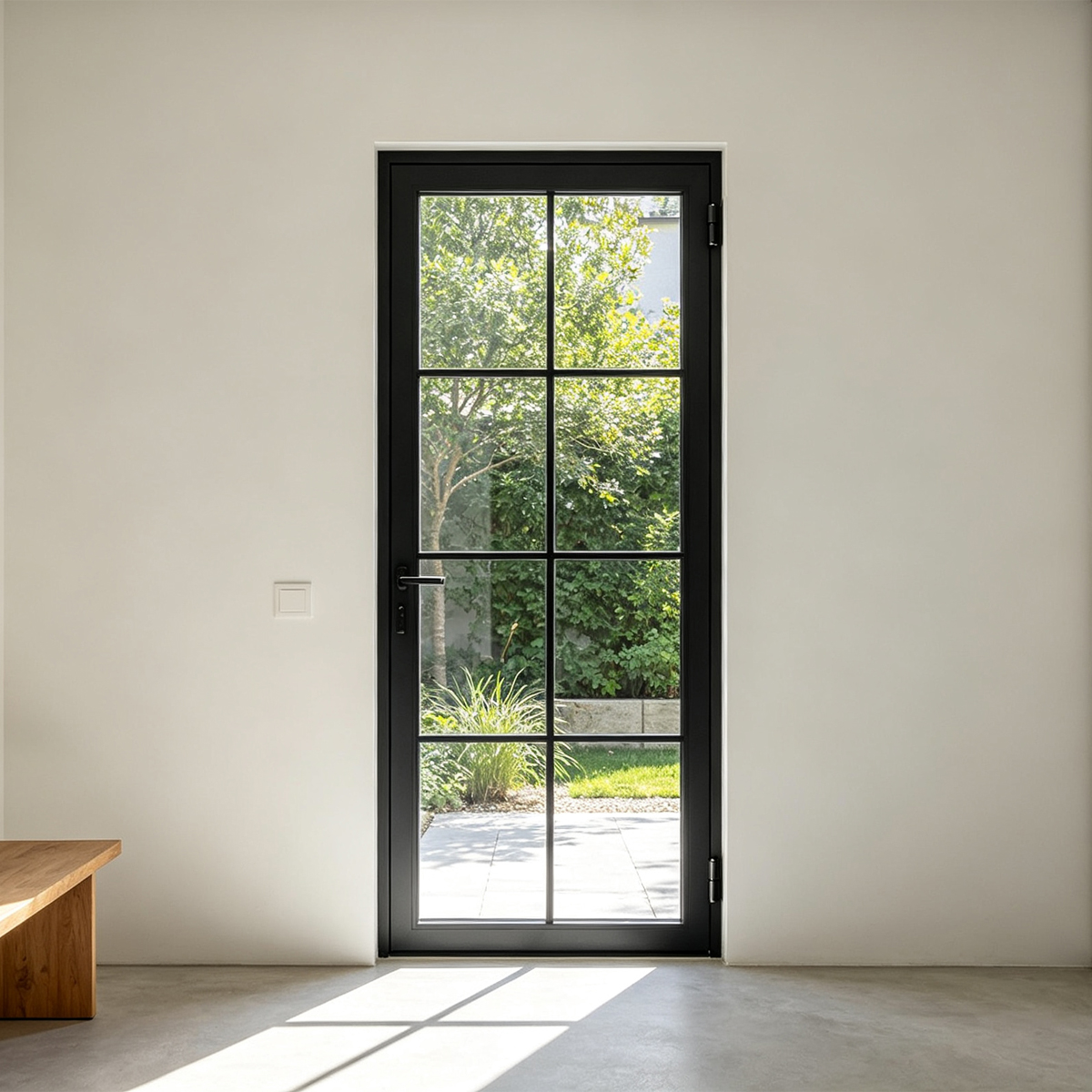 Wholesale Grille Soundproof Windproof Sealed Moisture-Proof Aluminum Glass French Casement Door For Bedroom