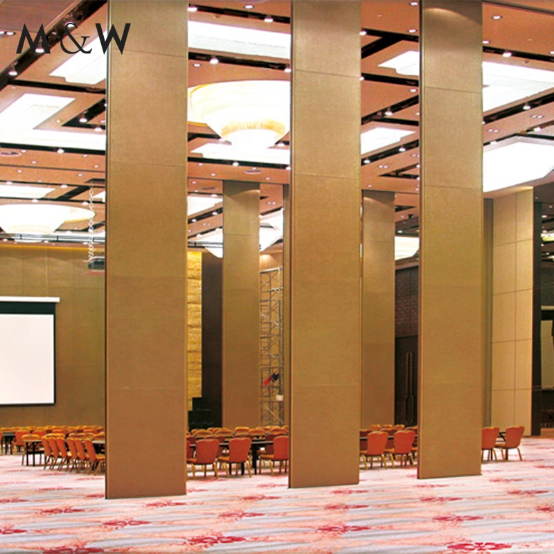 M&amp;W Hall Operable Wall Sliding Partition Aluminium Frame Foldable Movable Partition Wall With Door