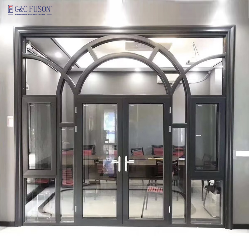 Fuson New Fashion Luxury Aluminum Casement Door And Aluminium Swing Door For Residential Commercial Aluminium Glass Door