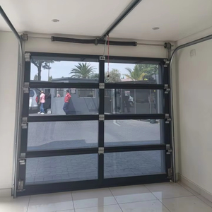 Clear Acrylic Decorative Garage Door Frameless Aluminum
