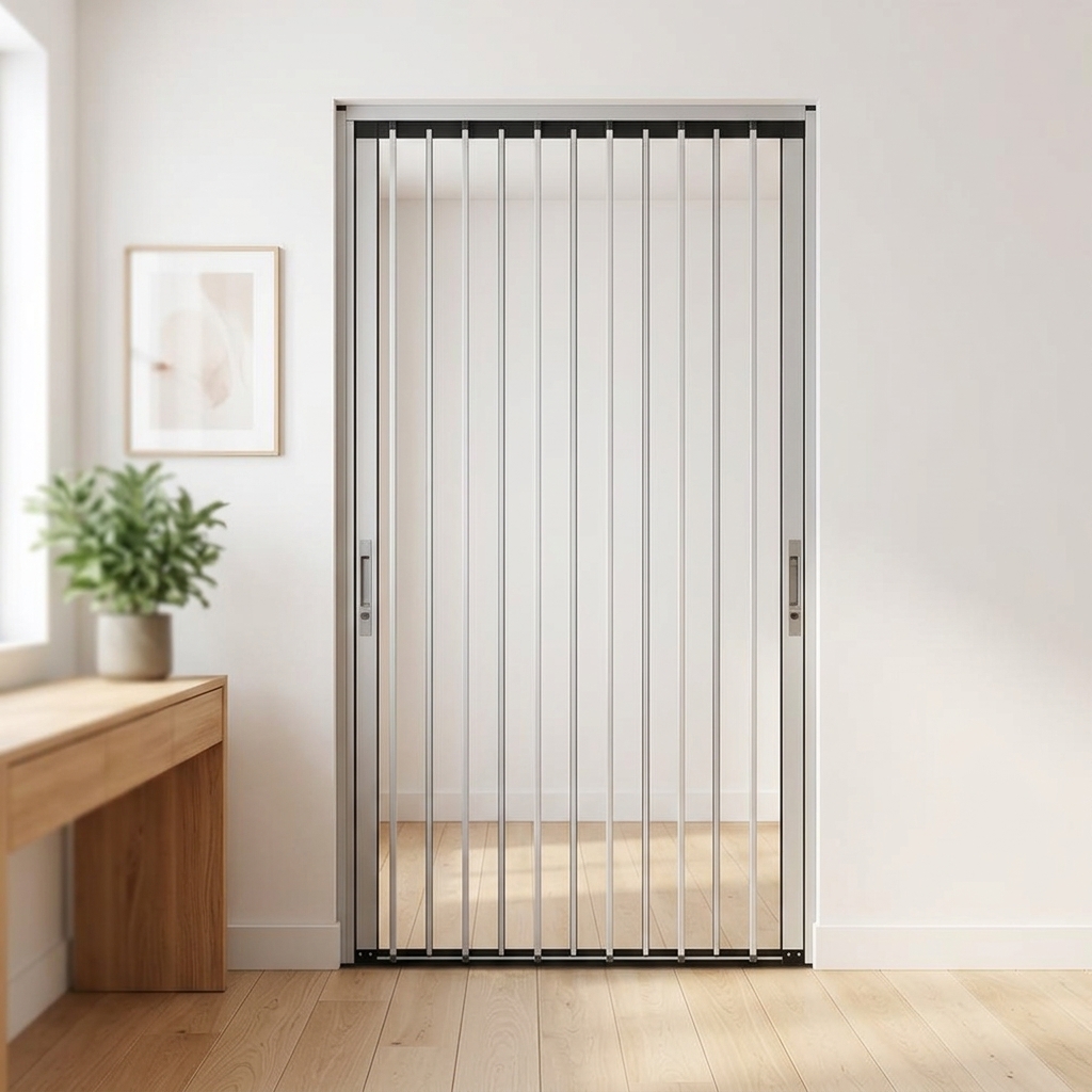 Aluminum &amp; PVC Frame Clear Acrylic Sliding Folding Retractable Partition Door for Kitchen Staircase Outdoor Use
