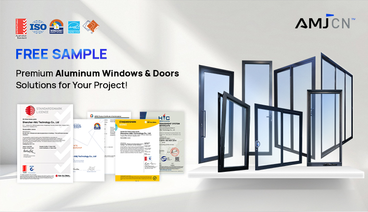 AMJ 80 Series Glass Louver Exterior Display