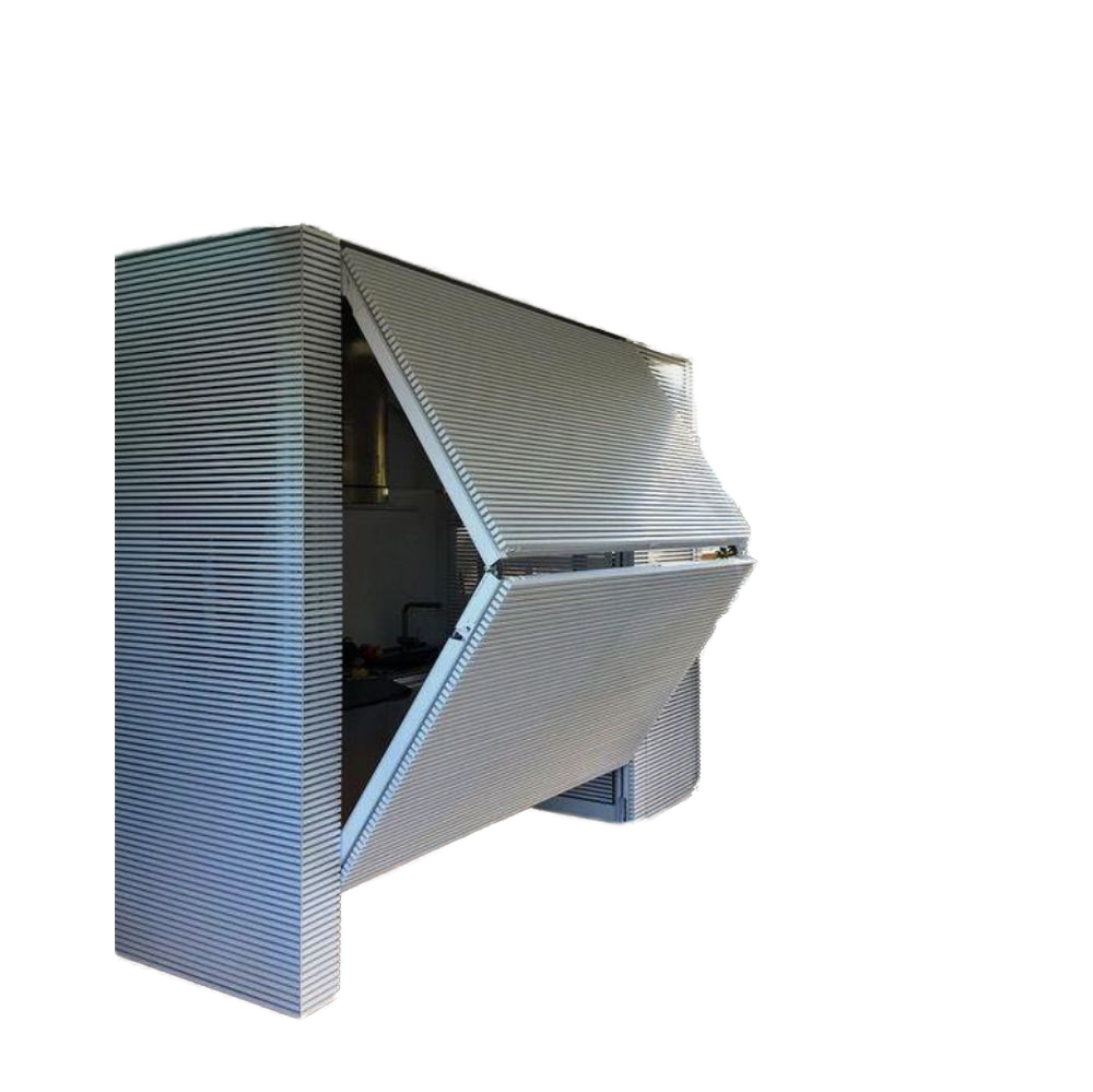 Automatic Modern Interior Aluminum Alloy Finished Windproof Vertical Bifold Thermal Insulated Garage Door
