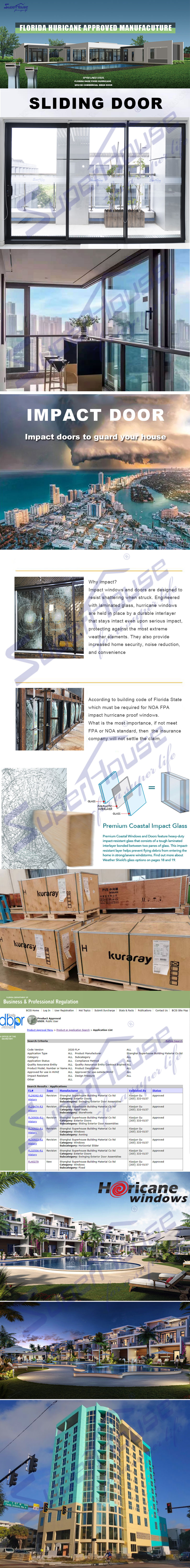 Miami-Dade NOA Approval Sliding Door