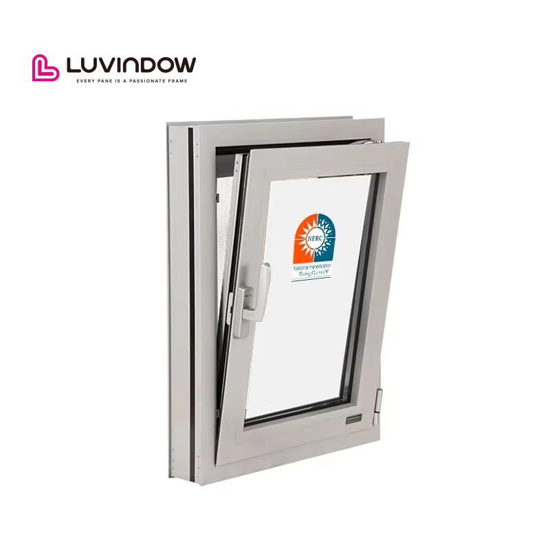 Ultra Thermally Efficient NFRC Certified Concealed Hinges Thermal Break Aluminum Tilt Turn Windows for US High Rise Apartments