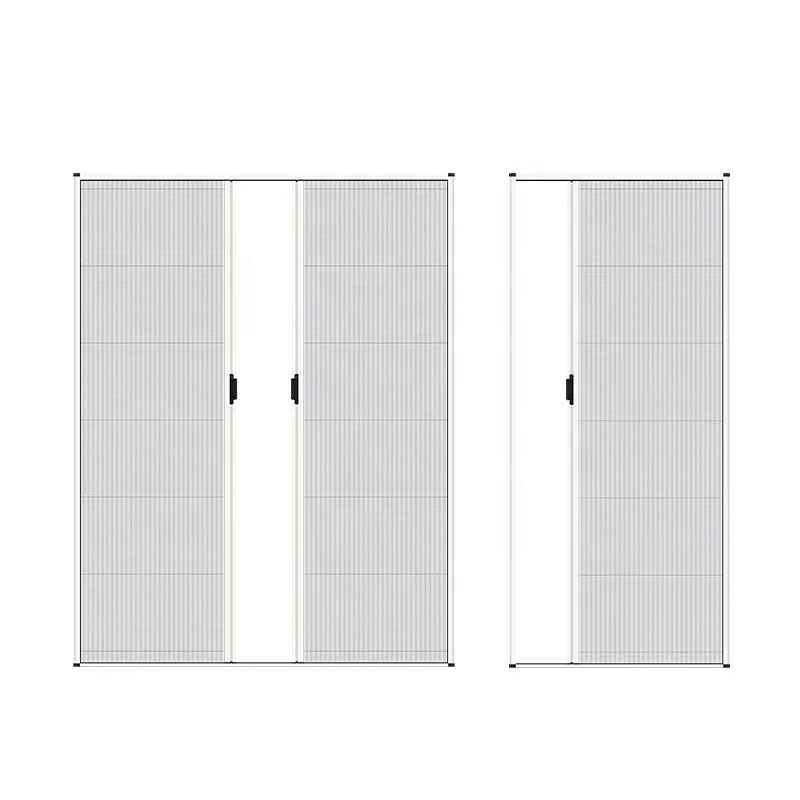 Anti Mosquito Bug Retractable Plisse Net Window Aluminum Alloy Frame Pleated Insect Screen Door Folding Sliding Screen Door