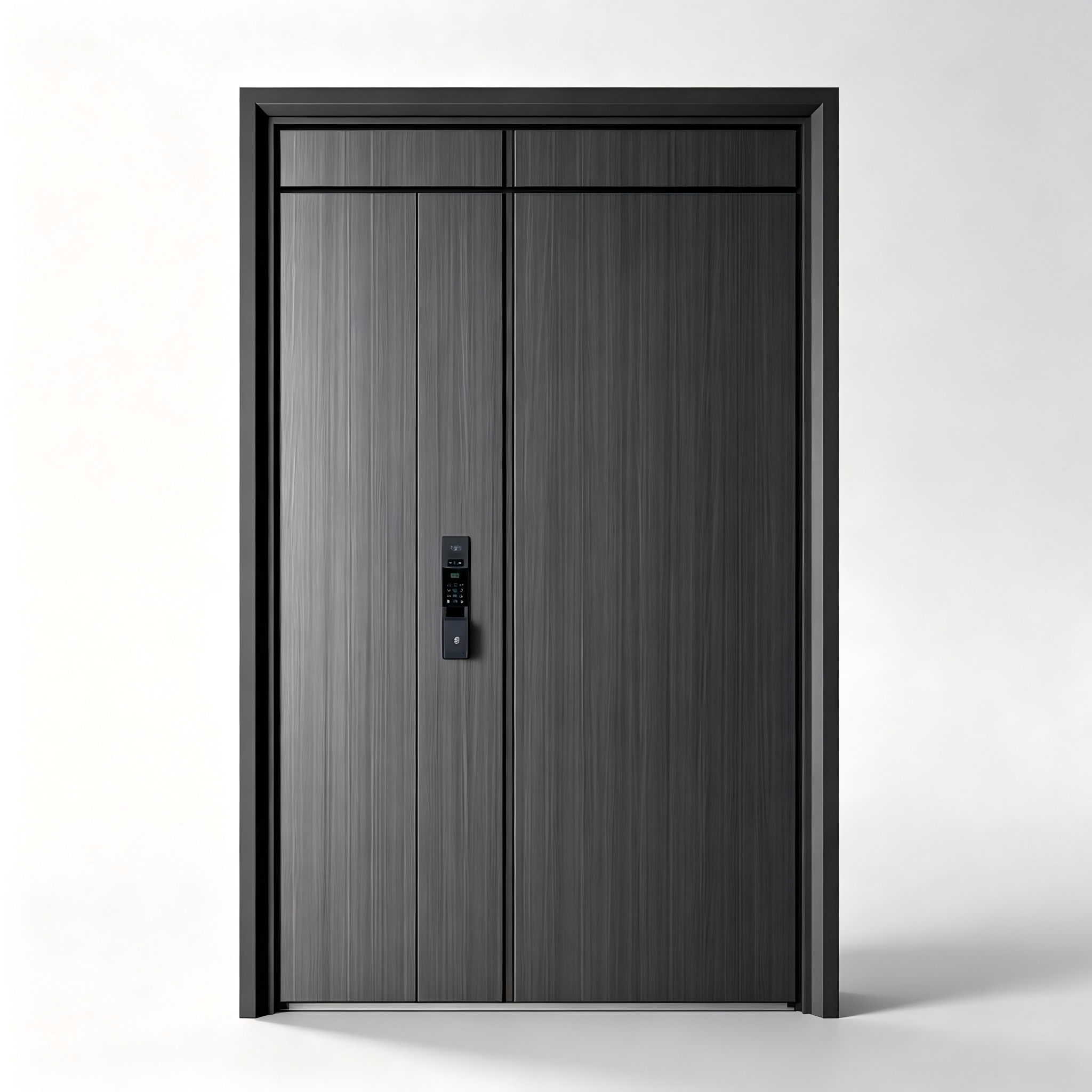 Luxury Cast Aluminum Carved Entry Door Grand Villa Entrance Thermal Break Anti Theft Fingerprint Lock Tempered Glass Custom OEM
