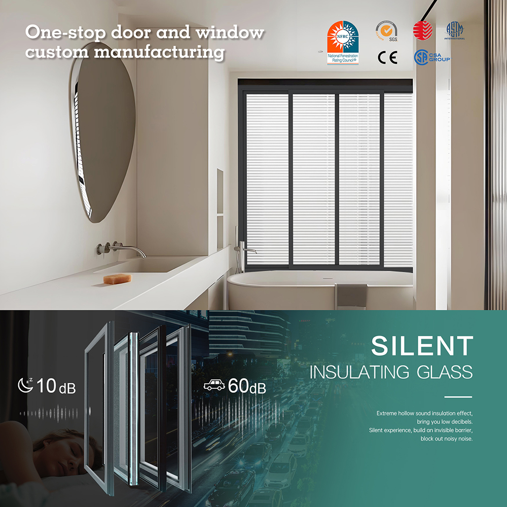 SUNGYE Hurricane Impact Double Glazed Profile Windows And Doors Frame Glass Aluminium Sliding Window