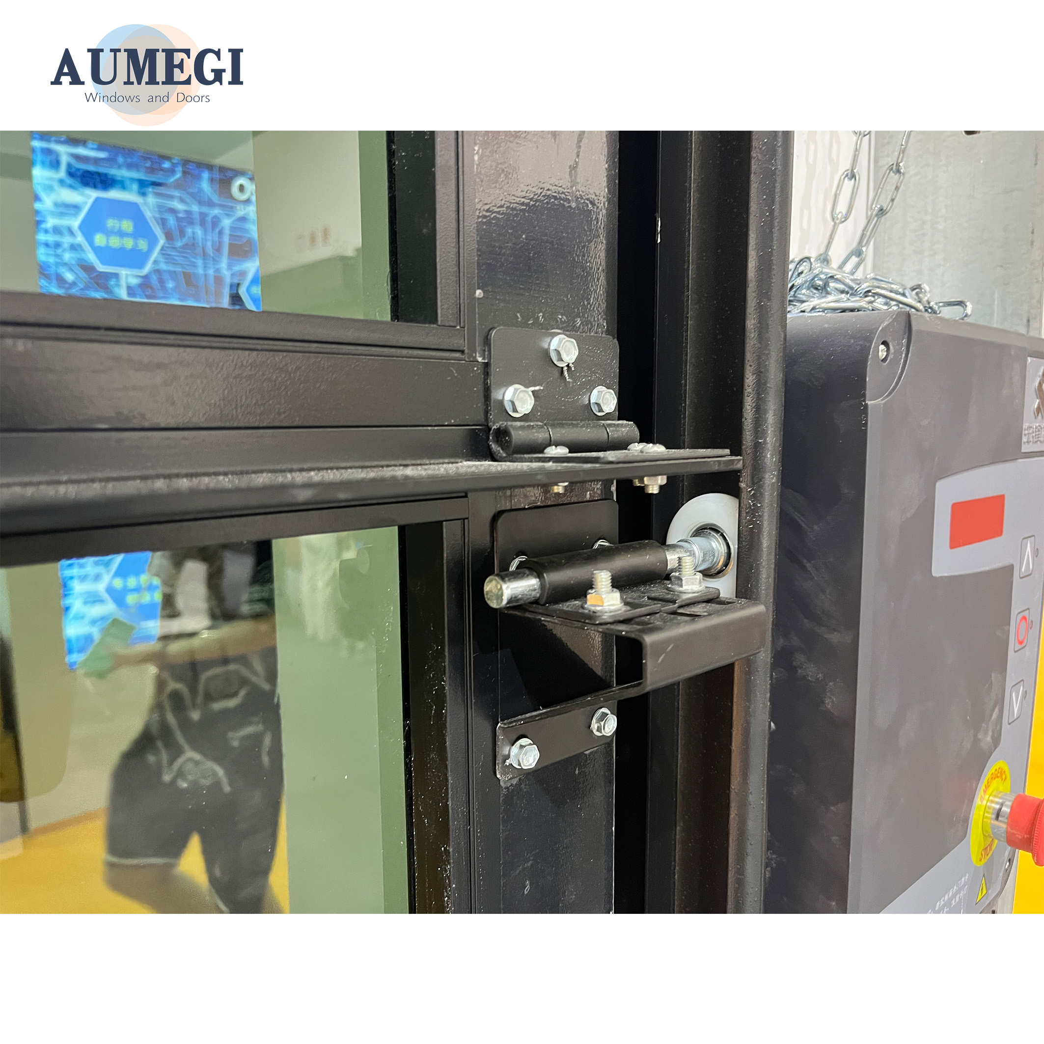 Aumegi Balcony Screen Florida Impact Garage Doors Price Aluminum Black Glass Garage Doors for Homes Remote Control Garage Door