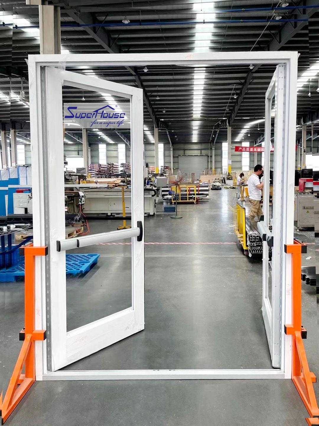 NOA Commercial Door Safety Quick Escape Door Push Glass Aluminium Storefront Exterior Doors