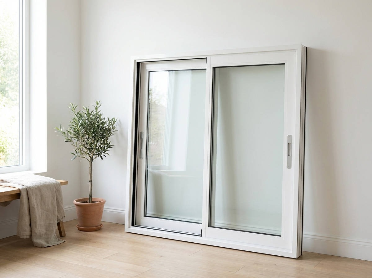 Aluminum Two Track Sliding Window Tempered Glass Double Glazed Horizontal Sliding Windows Soundproof Thermal Insulation Balcony