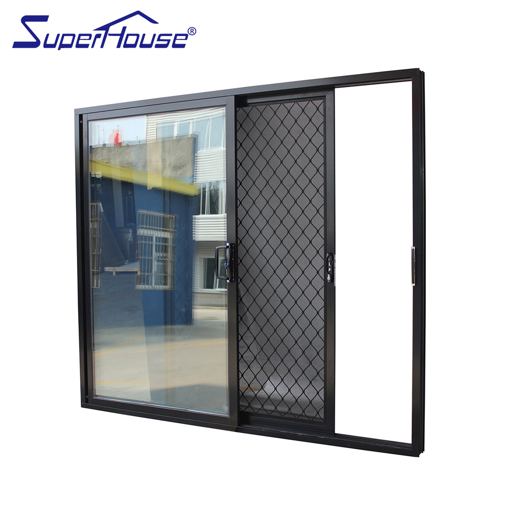Australian Standard As2047 Modern Aluminum Sliding Double Glazed Tempered Glass Stainless Steel Security Screen Outdoor/Hotel