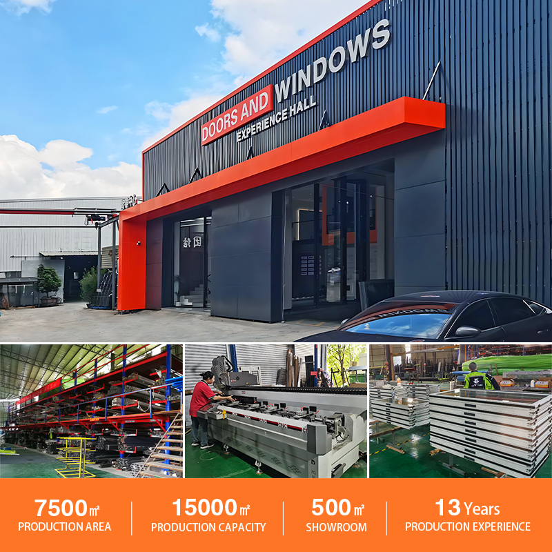 Factory Customized Colors Aluminum Commercial Door Double Glazing Thermal Insulation Exterior Commercial Doors For Shop