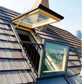 Modern Style Waterproof Aluminum Attic Skylight Roof Window Converts to Balcony Ventilation for Bathroom Loft