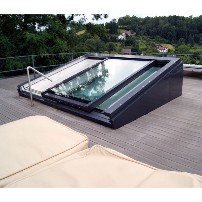 Custom Soundproofing Skylights For Residential Houses Top Hung Aluminum Double Glazed Roof Windows Automatic Sliding Vertical