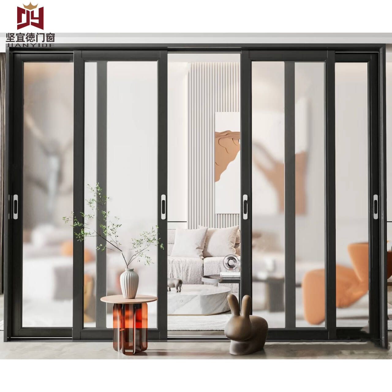 Waterproof Aluminium Sliding Doors For Residential Projects Custom Size OEM ODM Stoore Doors Entry Doors CE Certified Wholesale