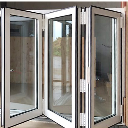 Hot Sales Folding Double Tempered Glass Aluminium windows Multi Fold -up Window Hurricane Proof Folding Windows