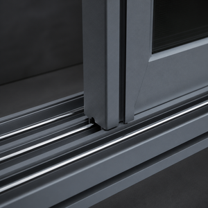 Aluminum Glass Interior Sliding Window Anthracite Frame Brush Seal Design
