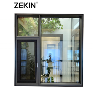 Custom Aluminum Window Hurricane Impact Proof Double Glazed French Bay Window