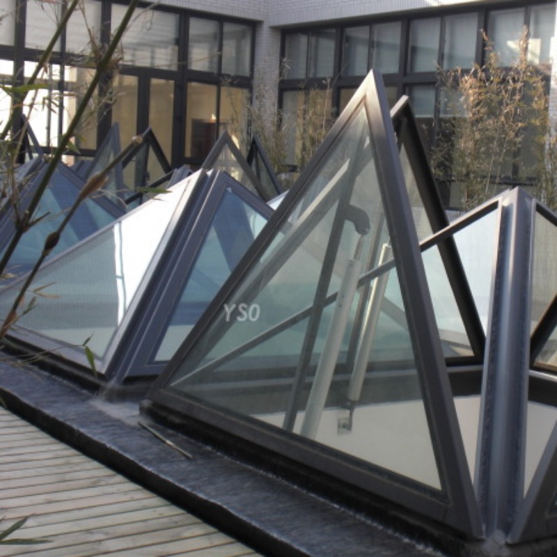 Customized Aluminum Alloy Frame Tempered Glass Automatic Fire Rated Exhaust & Ventilation Electric Roof Skylight Windows