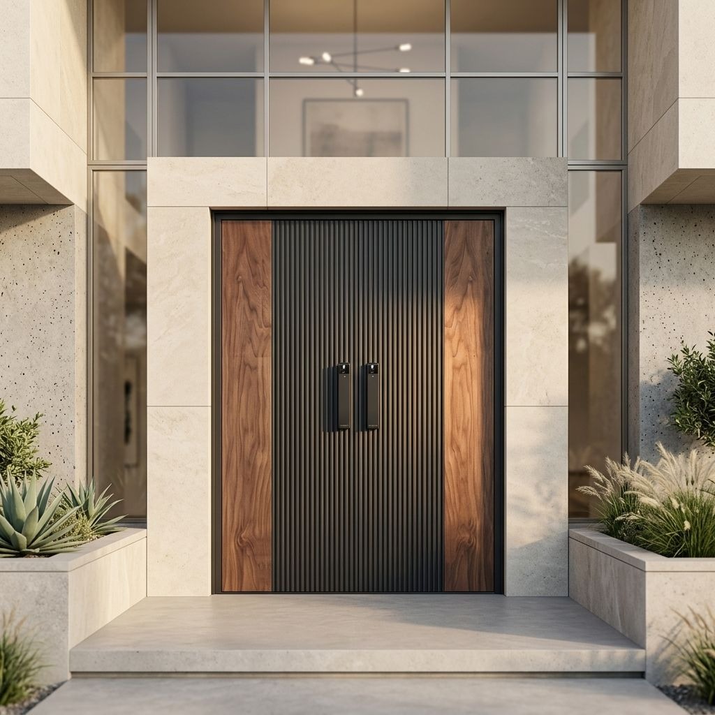 Minimalist Aluminum Pivot Door