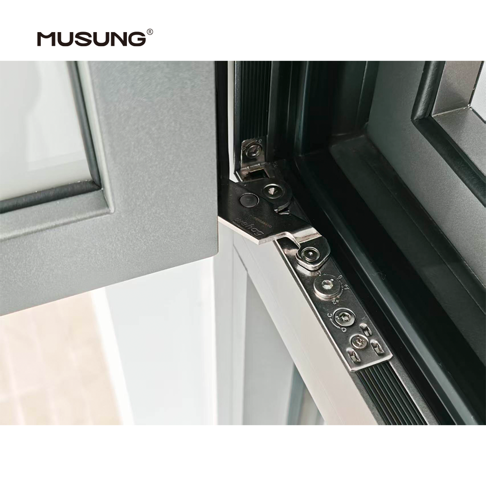 High Efficiency Windproof Aluminum Windows Wholesale Safe Durable Modern Double Glass Aluminum Frame Casement Windows
