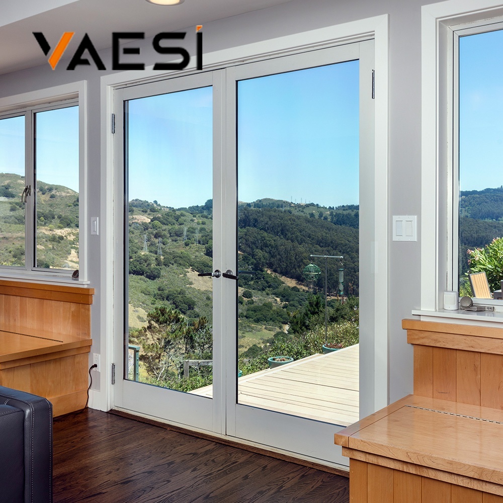 Modern Aluminum Alloy Glass Casement Door Durable for Wine Cellar Apartment Exterior Hall &amp; Park Use