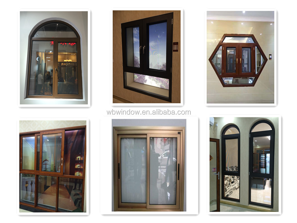 Home Temper Glass Security Window Grill Metal Frame Aluminum Sliding Windows Designs in Kerala