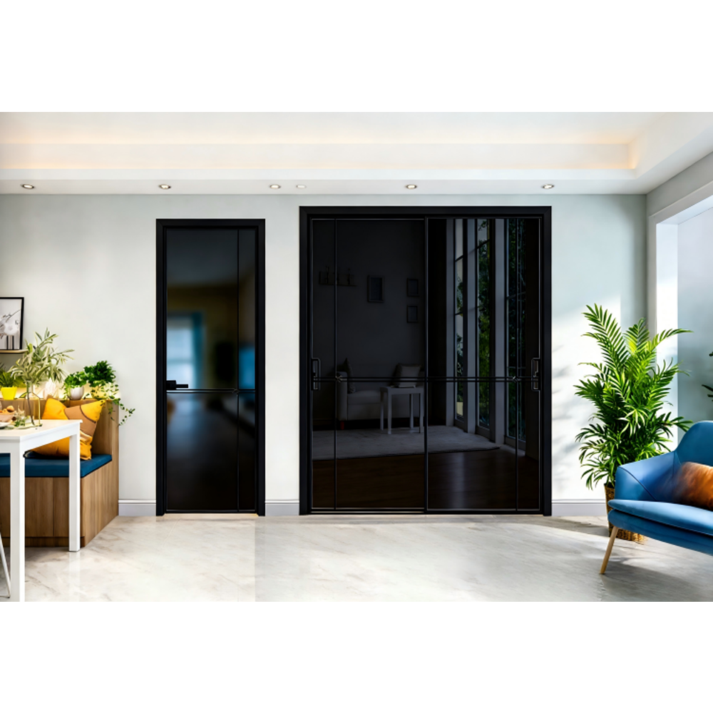 Aluminum Alloy Thermal Break Sliding Door Double Glazing Tempered Glass CE ISO9001 Certified Modern Design Wine Cellar Hospital