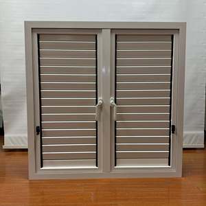 Aluminum Casement Window with Louvers - Adjustable Ventilation for Office Buildings