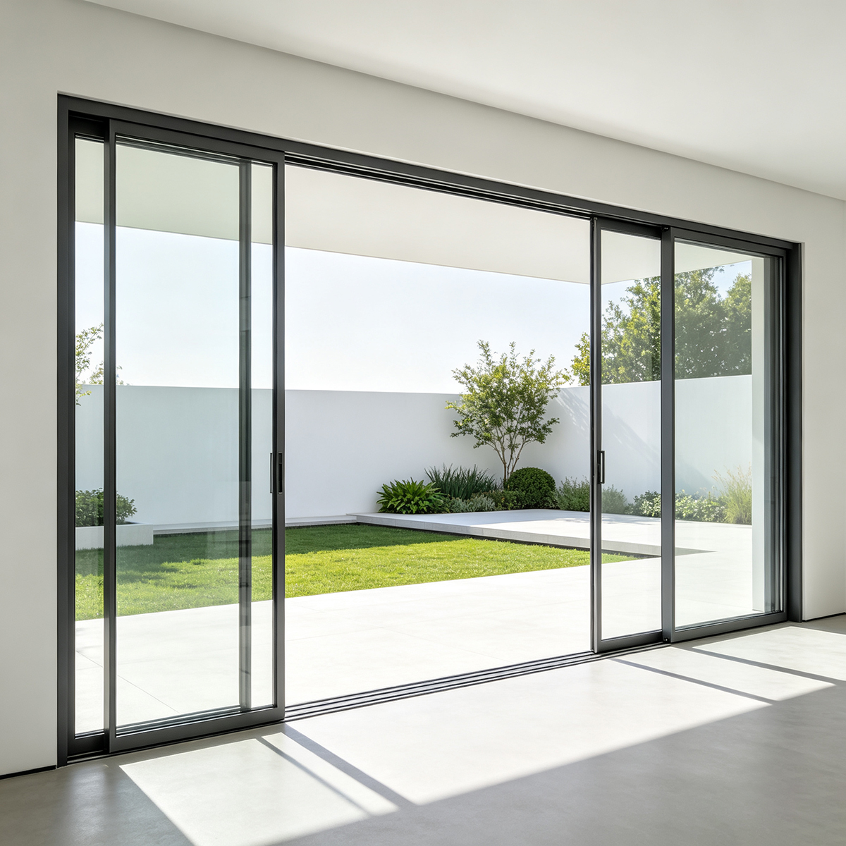 Wholesale Windproof Sealed Moisture-Proof Soft Close Quiet Aluminum Glass Sliding Door For Home Guest Bedroom