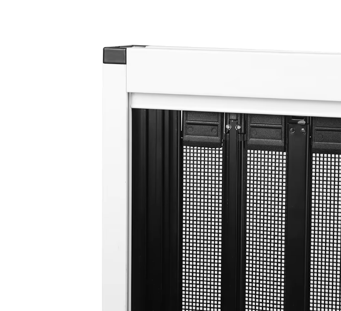 ZS180 Modern Aluminum Folding Security Screen Door with Lock Retractable Fly Mesh Screen for Hotel Patio French Balcony