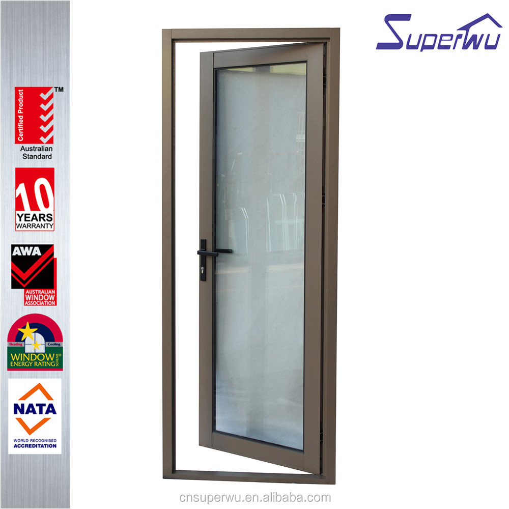 Commercial Glass Entry Doors NFRC Certified Aluminum Frame Energy Efficient Storefront Entrance Door Custom Size
