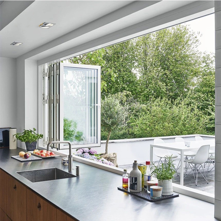 Competitive Price Modern Design Golden Supplier Aluminum Kitchen Aluminum Folding Door Aluminum Folding Window