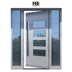Modern prehung aluminum exterior entry front door