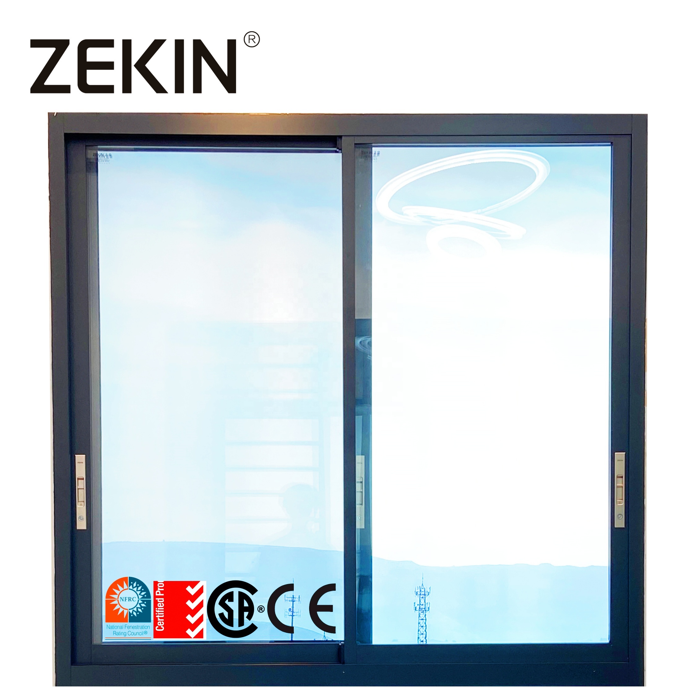 Customized Glass Windows NFRC AS2047 Certification Hurricane Impact Proof Aluminum Window Thermal Break Aluminum Sliding Window