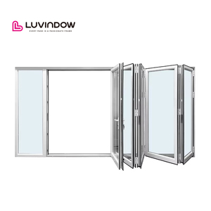 Eco Thermal Invisible Slide Perfect Fit Aluminum Folding Doors for North American Wood Frame Villas