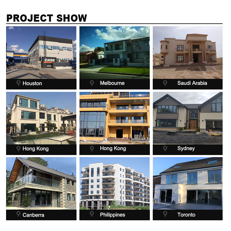 As2047 Hurricane Impact Soundproof Sliding Glass windows Aluminum Tempered Glass Sliding Windows