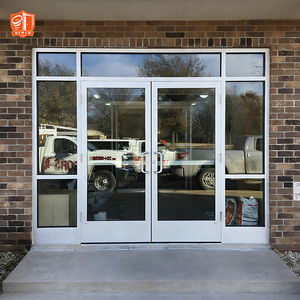 Customized Office Entrance Doors Windproof Aluminum Storefront Doors