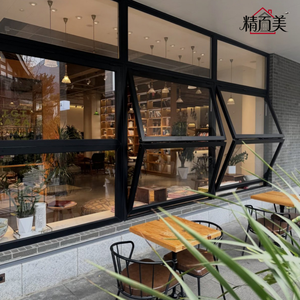 Aluminum Alloy Frame Glass Bifold Window Vertical Folding Soundproof Customized Size