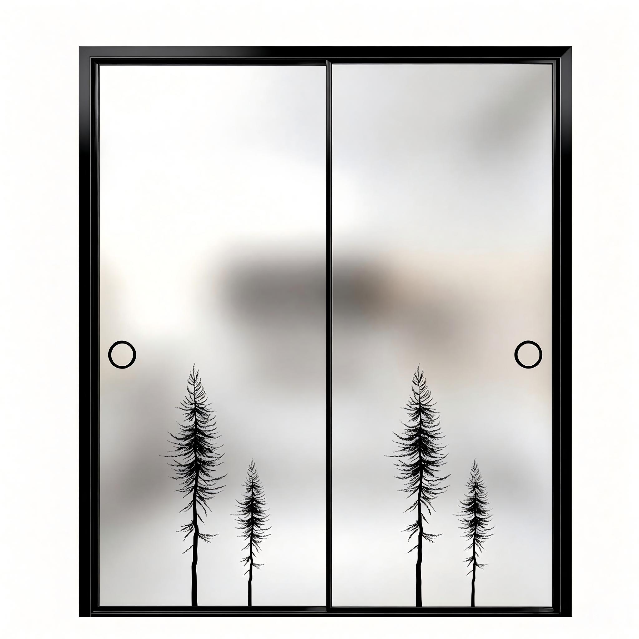 Aluminium Ultra Narrow Frame 2-Panel Interior Sliding Door Smoked Glass Soft Close Minimalist Living Room Divider OEM Wholesale