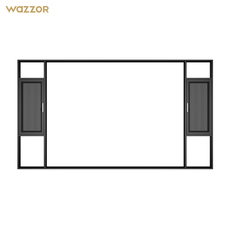 Wazzor Foshan Supplie Oem Interior Windproof China r Price Insulated Aluminum Frame Doors Sound Proof Casement Windows