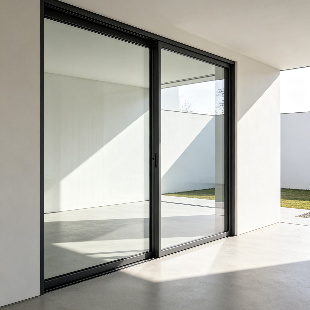 Factory Direct Dustproof Soundproof Easy Clean Slim Frame Tempered Safety Aluminum Glass Sliding Door For Home Second Bedroom