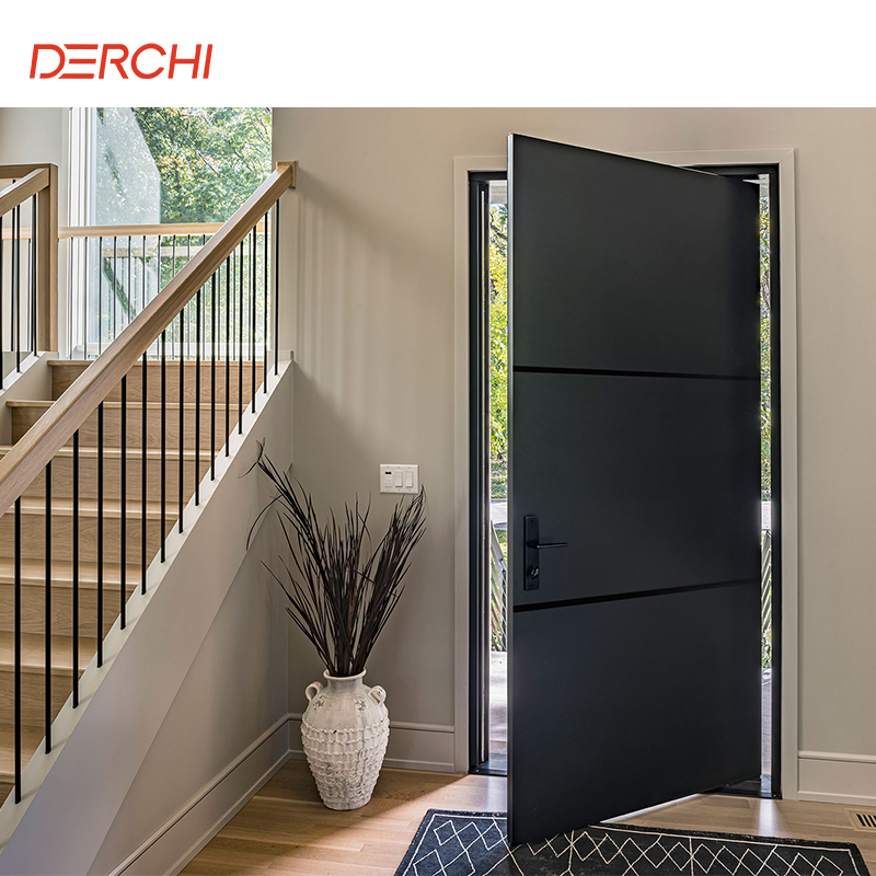 Customized Heavy Duty Residential Front Entry Doors Hurricane Impact Exterior Aluminum Villa Entrance Door