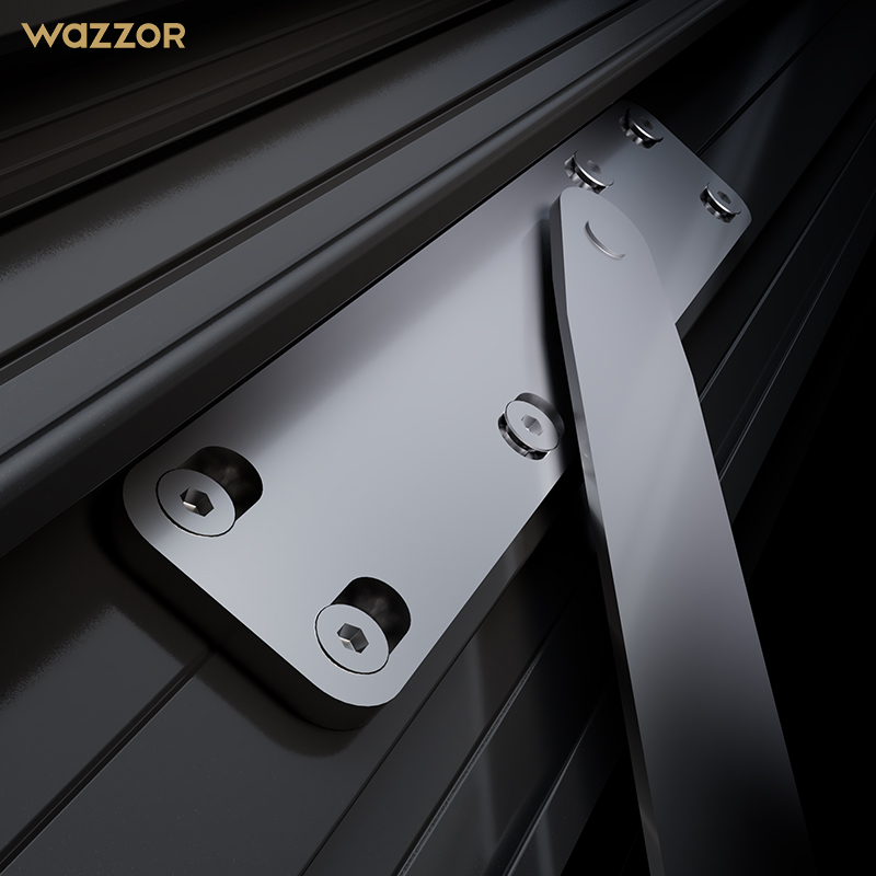Wazzor AS2047 Hurricane Impact Aluminium Tempered Glass Awning Roof Windows Electric Skylight Window Outward Opening Windows