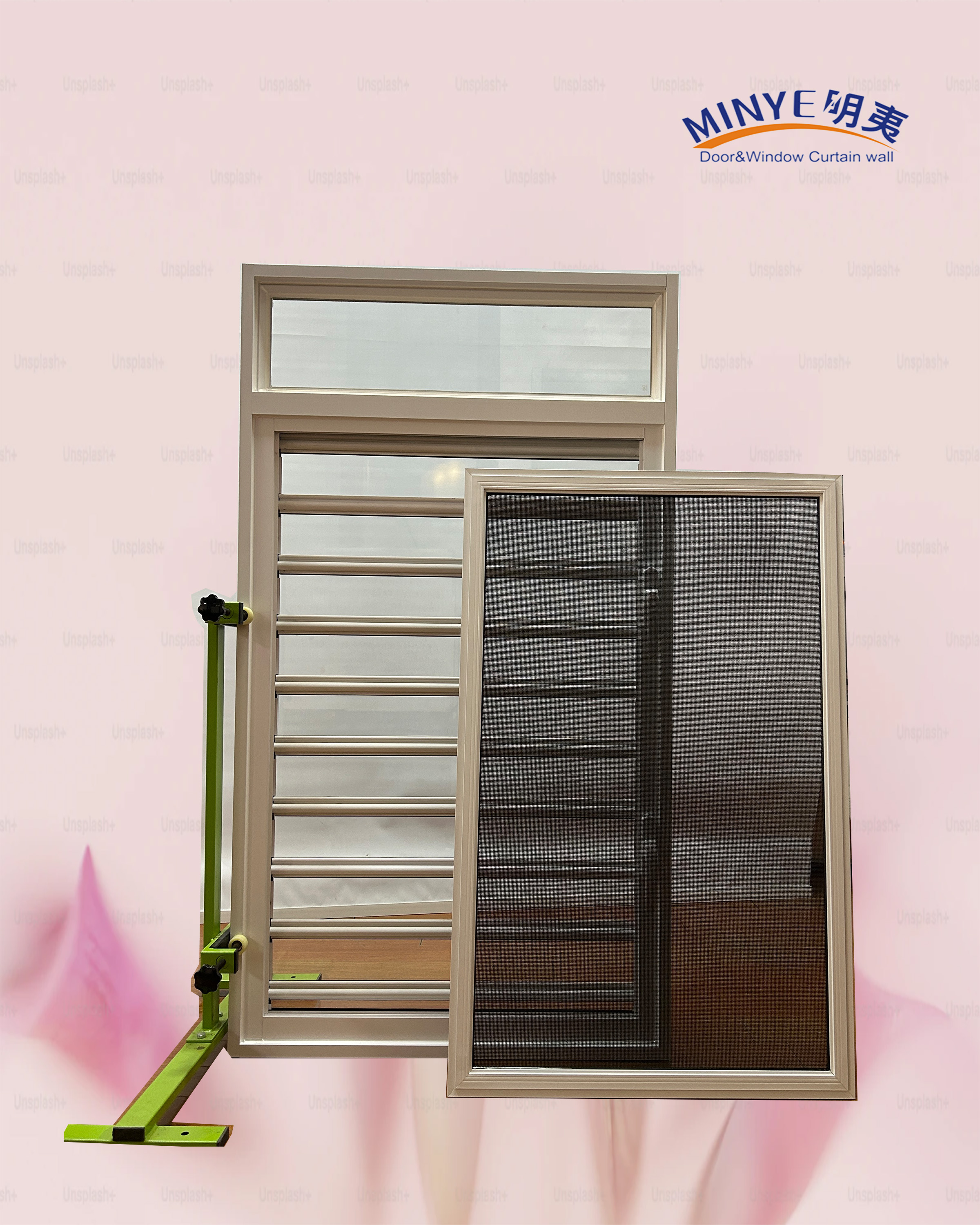 Modern Design Aluminum Glass Louvre Windows Horizontal Adjustable Tempered Glass Louver for Bathroom Kitchen Ventilation