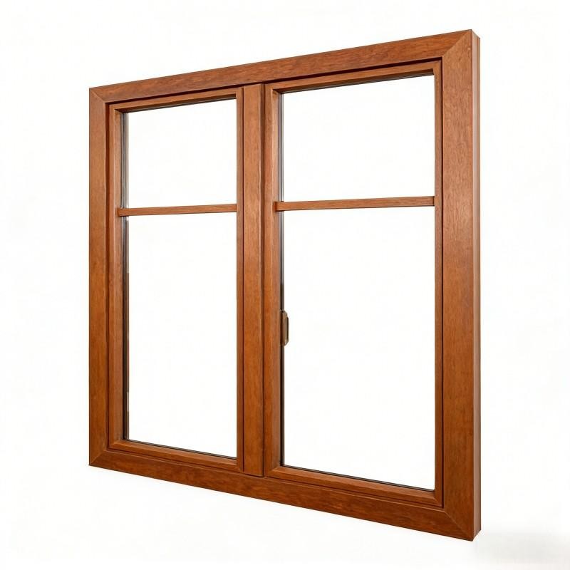 High Performance Aluminum Clad Wood Casement Wooden Window Frame Soundproof Insulated for Villa Residential Building Exterior
